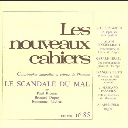 Les Nouveaux Cahiers N°085 (Eté 1986)